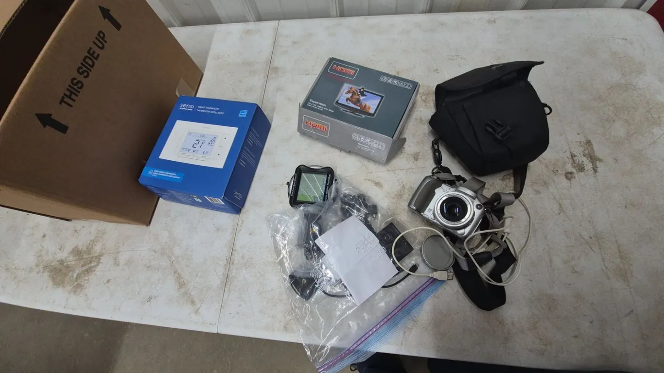 Sensi Smart Thermostat, HDMI Expansion Box, Digital Camera