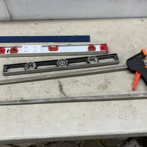 Two Light-Duty Spreader/Clamps, 36” (91 cm), Two Levels, and Steel Square