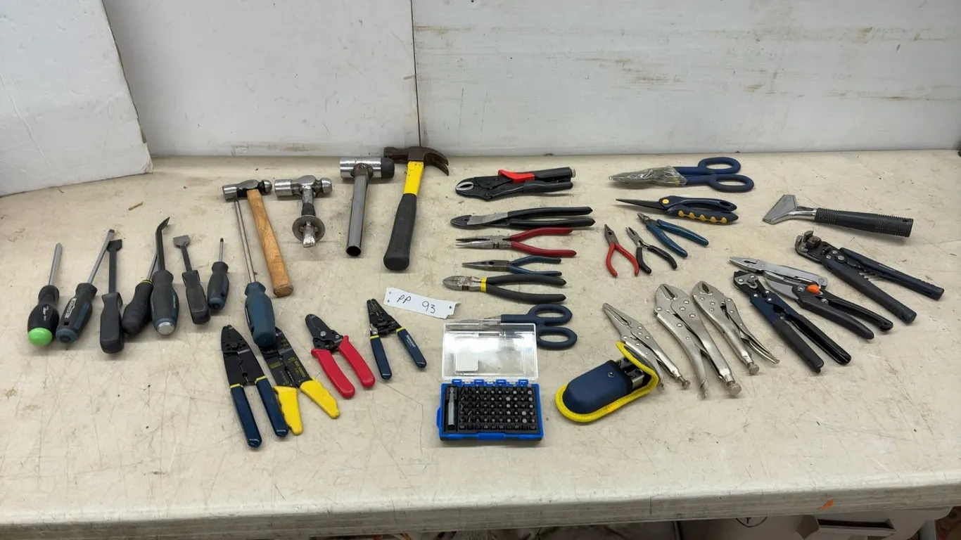 Assorted Hand Tools Including Mastercraft Screwdrivers, Hammers, Pliers, Locking Pliers, Vise Grips