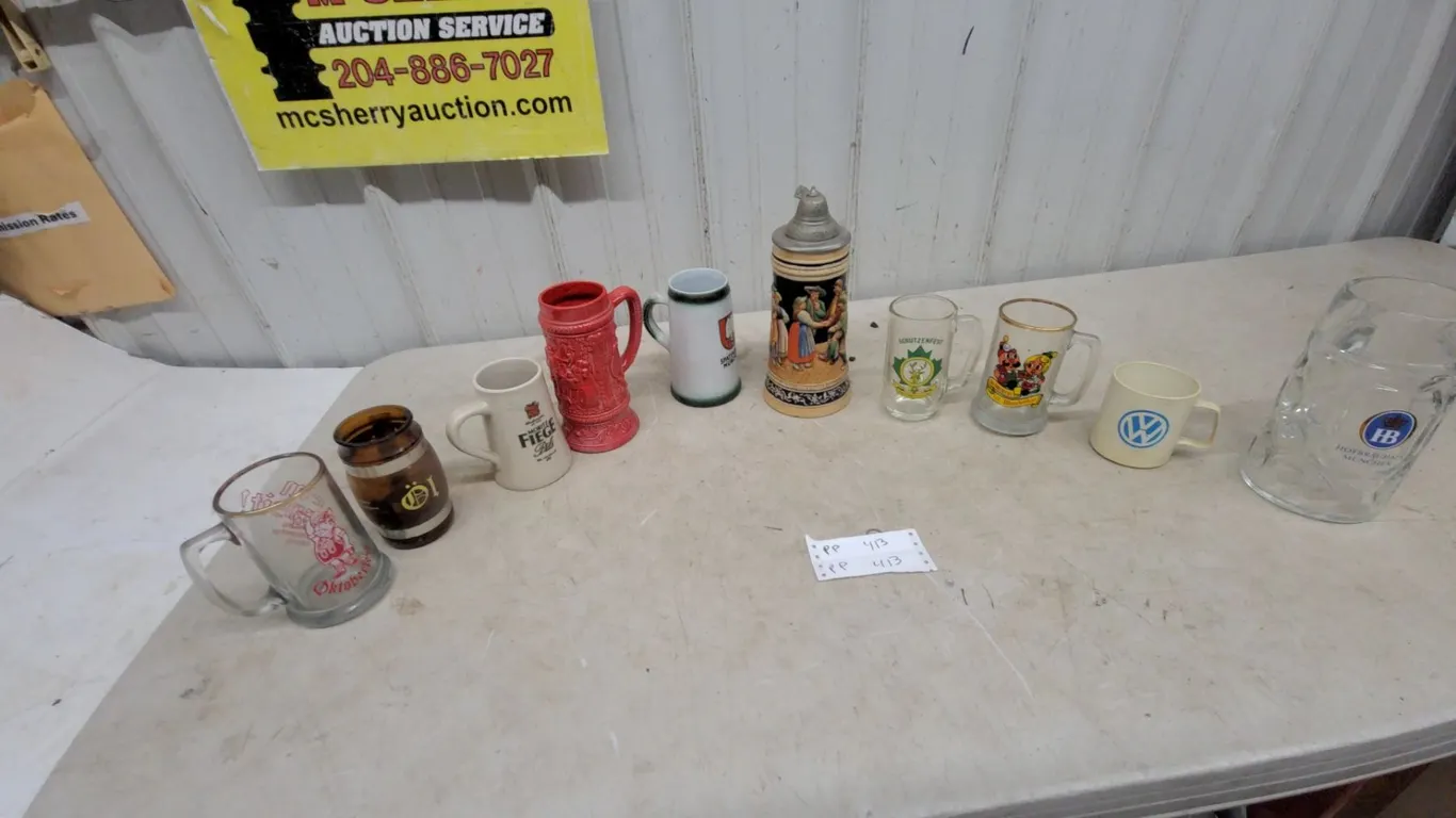 Collection of Beer Steins and Mugs: Höfbrau München, Schützenfest, Moritz Fiege Pils