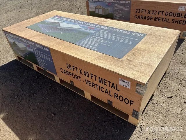 2026 AGR-MC2040 20 ft x 40 ft Steel Carport (Unused)