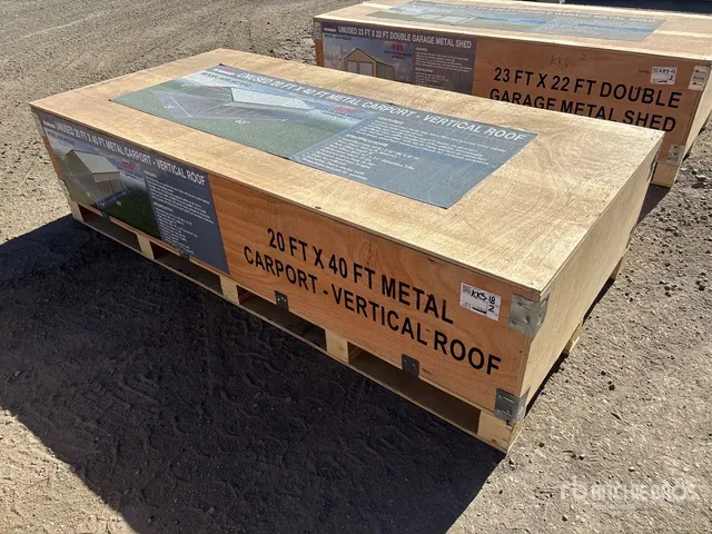 2026 AGR-MC2040 20 ft x 40 ft Steel Carport (Unused)