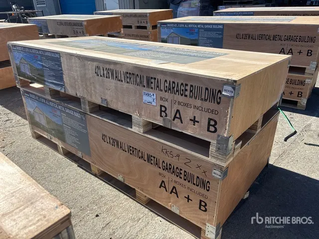 2026 AGR-MS2642 26 ft x 42 ft Metal Garage Storage Building (Unused)