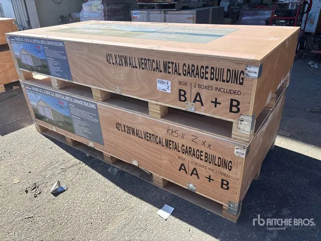 2026 AGR-MS2642 26 ft x 42 ft Metal Garage Storage Building (Unused)