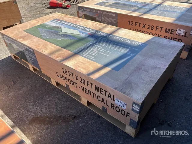 2026 AGR-MC2030 20 ft x 30 ft Steel Carport (Unused)