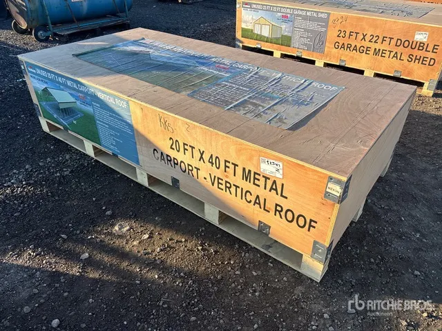 2026 AGR-MC2040 20 ft x 40 ft Steel Carport (Unused)