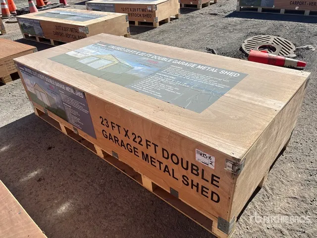 2026 AGR-MS2322 23 ft x 22 ft Double Garage Metal Storage Building (Unused)