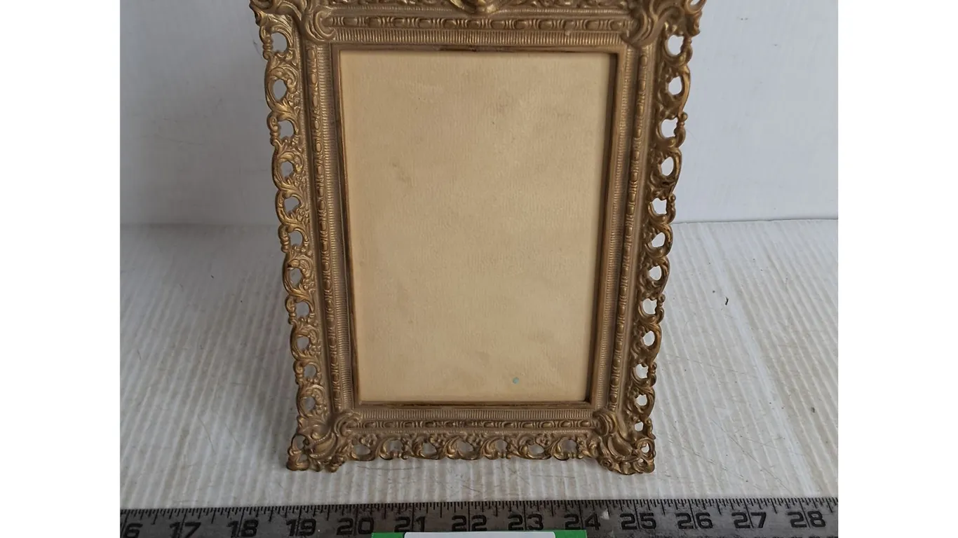 Vintage Ornate Metal Frame - 6.5" x 10" - Some Damage, As is
