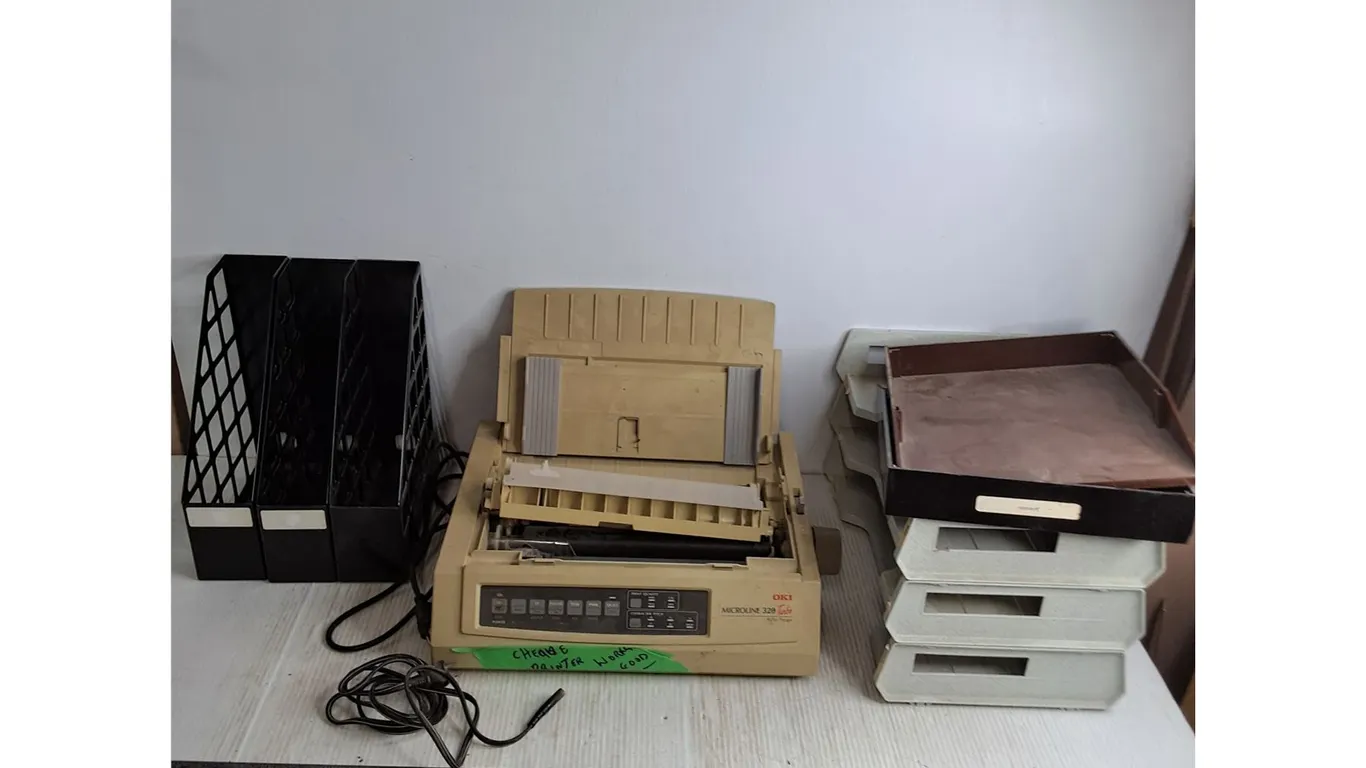 OKI Microline 320 Turbo Cheque Printer - Consignor States Working, Mag Holders, Desk Files