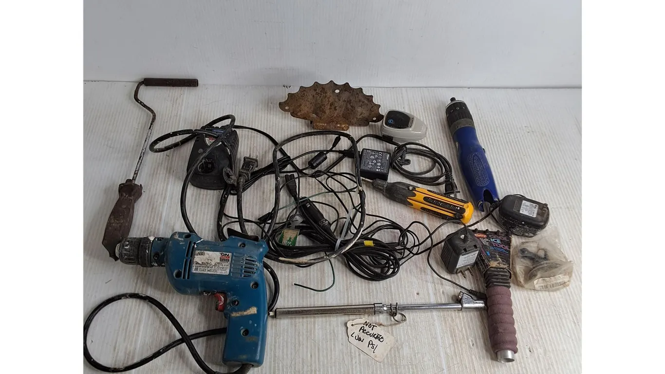 Electric Drill - Tested, Random Cords & Parts - Some As is