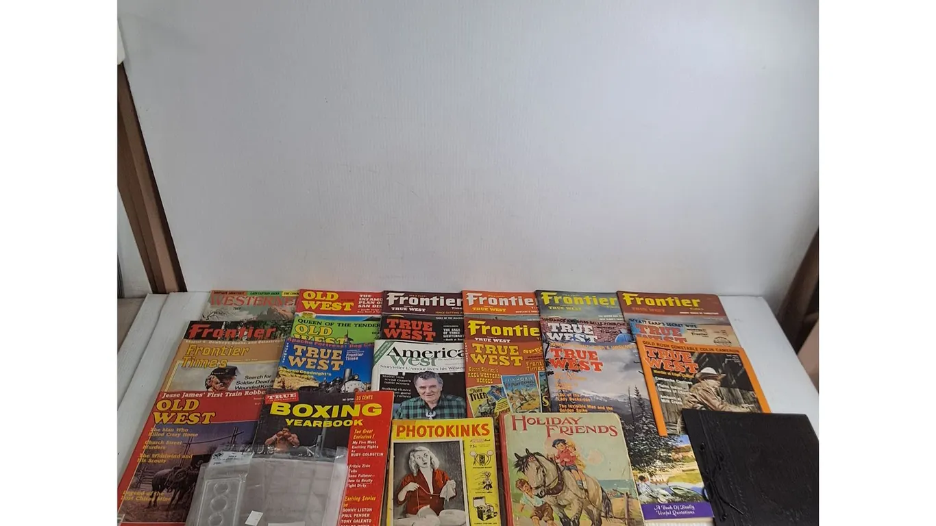 (20+) Mostly Western Magazines from 1960's to 1990's, Scrap Book, Coin Holders