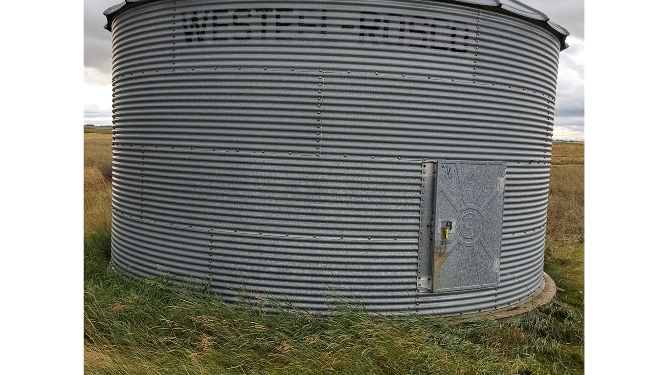 Westeel-Rosco 4-Tier Grain Bin - 19' Diameter, Wood Floor-Pickup Offsite South of Allan