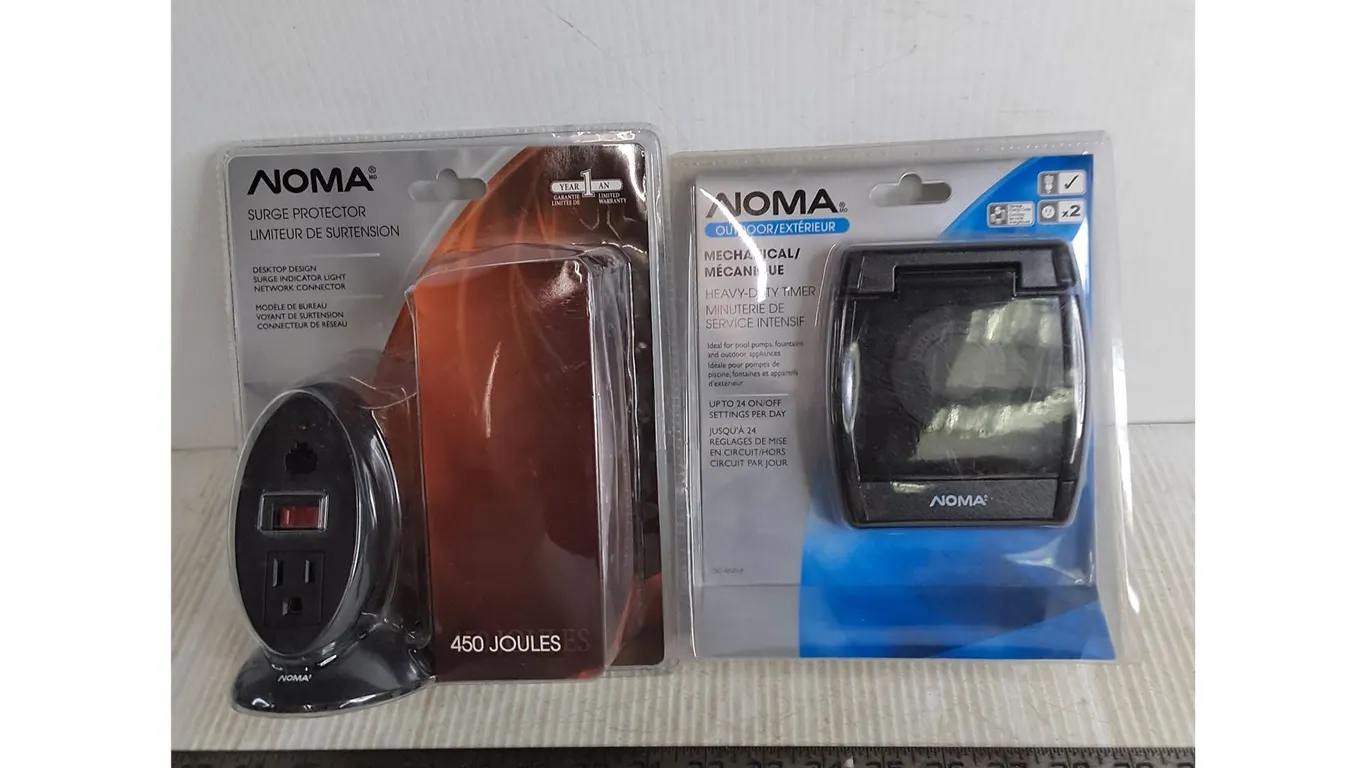(2) NIB Noma Electronics (Surge Protector & Outdoor Timer)
