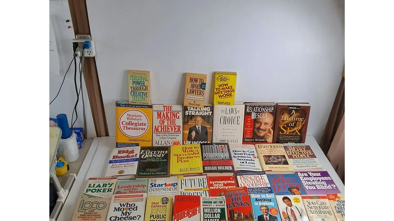 (30+) Assorted Books - Financial Success, Public Speaking, Relationship Rescue