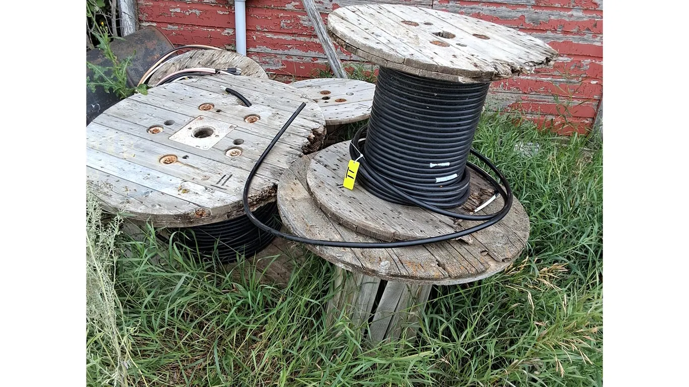 (4) Spools of Various Length Cable-Pickup Offsite South of Allan