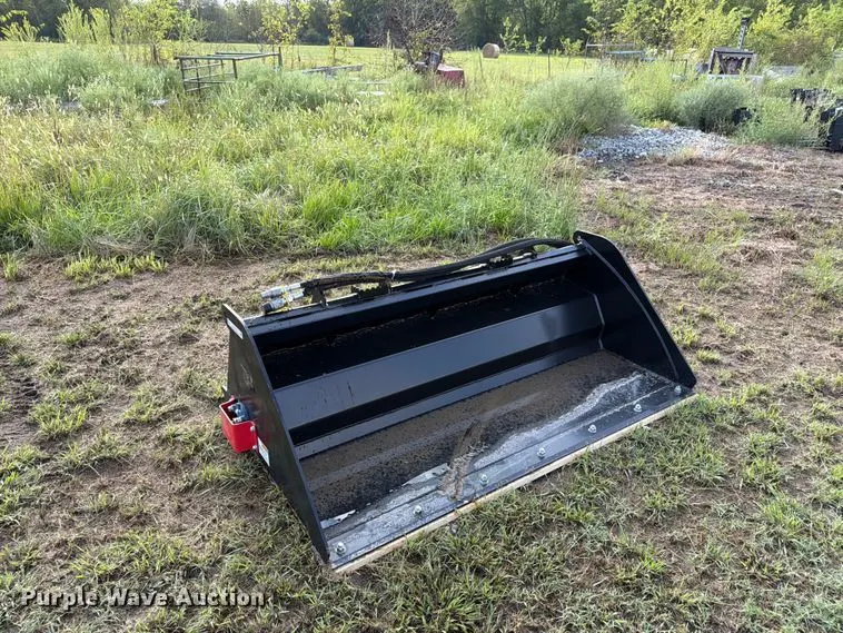 Raytree RMRB72 skid steer power rake bucket
