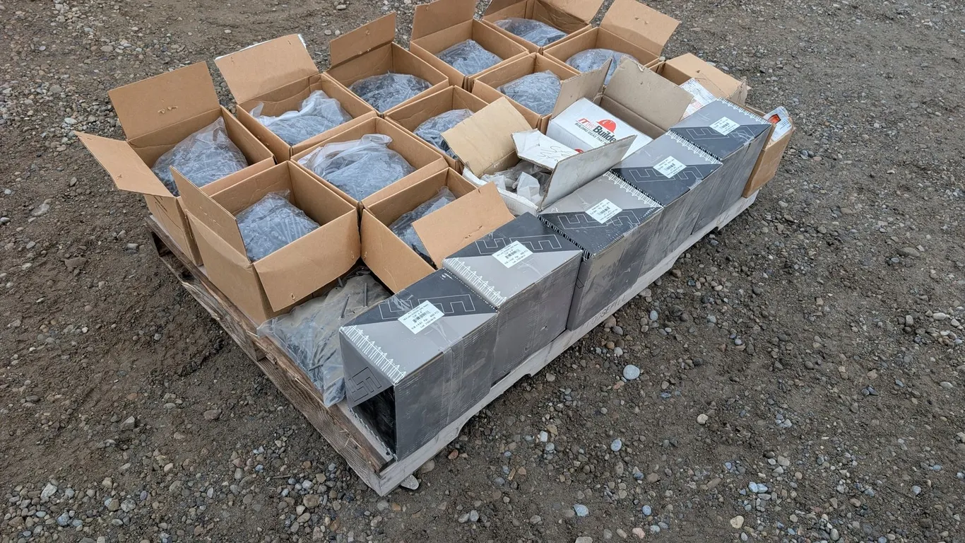 Unused Pallet Of Assorted Fasteners