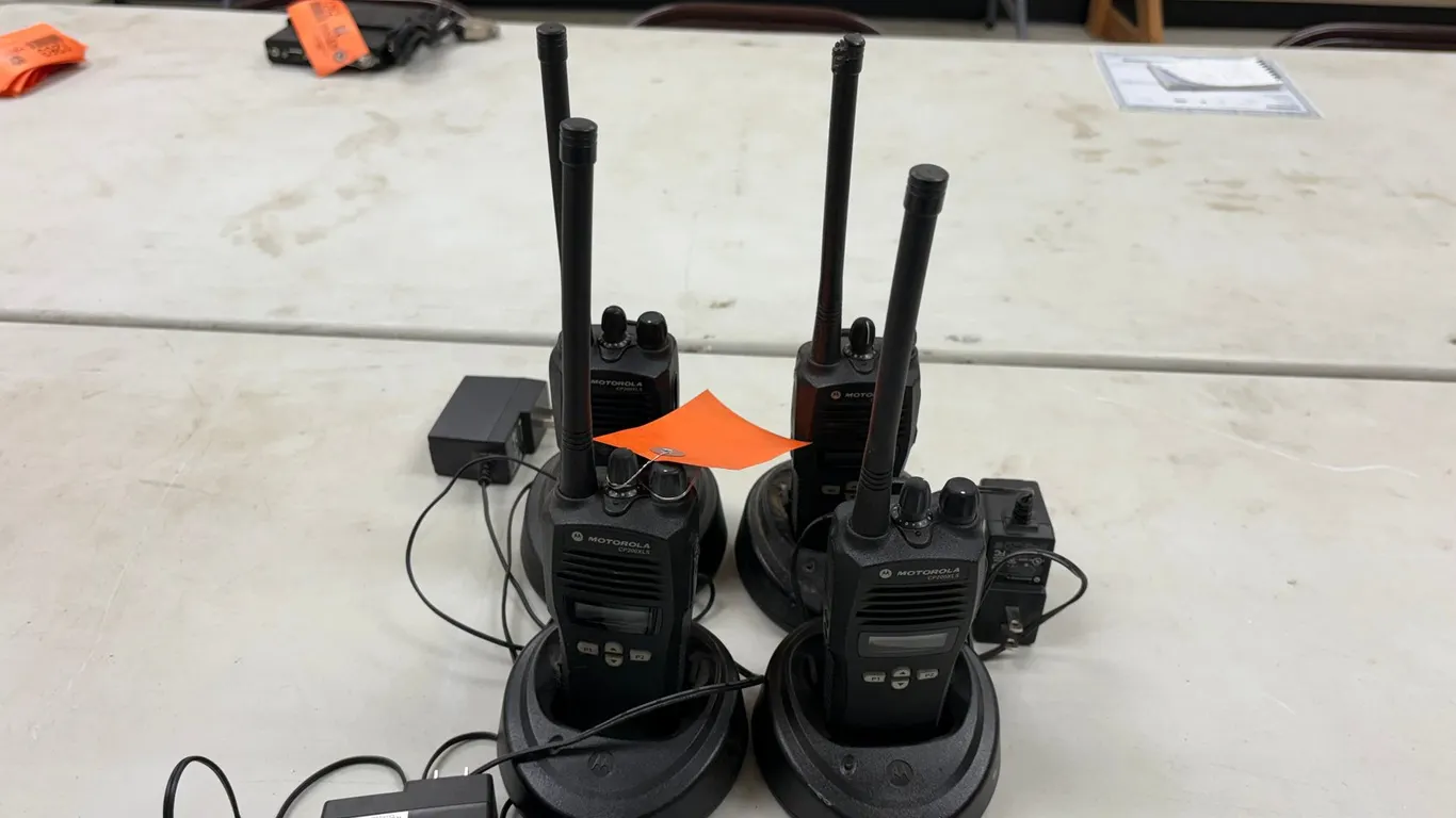 (4) Motorola CP200XLS Handheld Radios