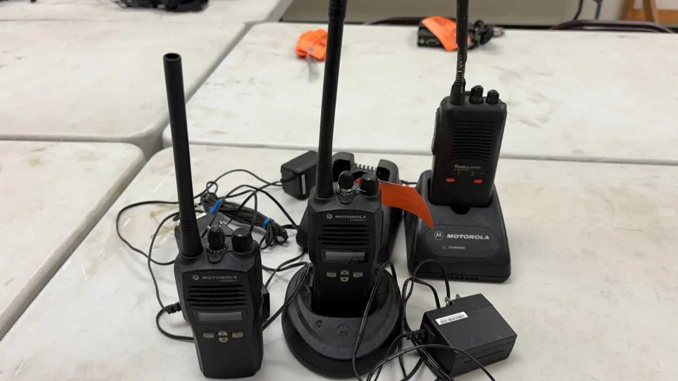 (2) Motorola CP200XLS Handheld Radios