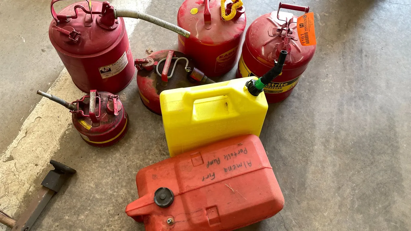 (7) Various Size Gas Cans