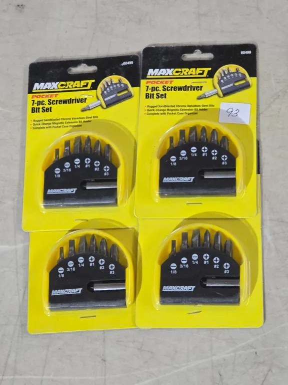 Four - 7 pc Screwdriver Bits