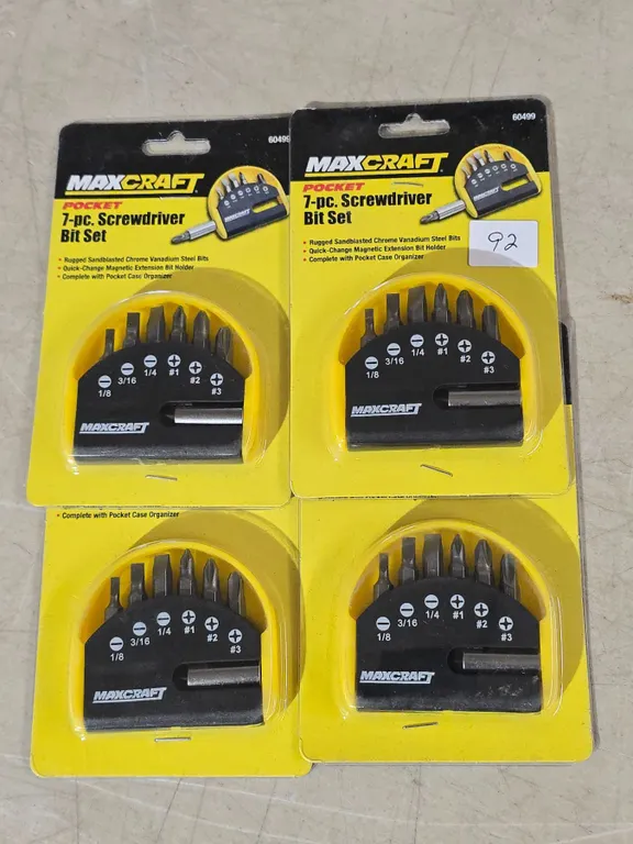 Four - 7 pc Screwdriver Bits
