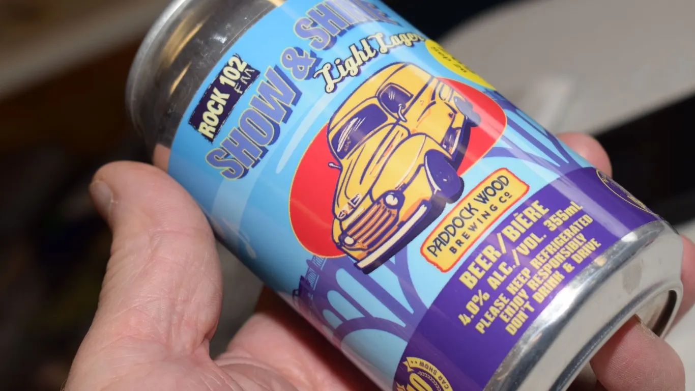 Full ”Rock 102FM Show & Shine” Paddock Wood Brewing Co. Beer Can – Made i