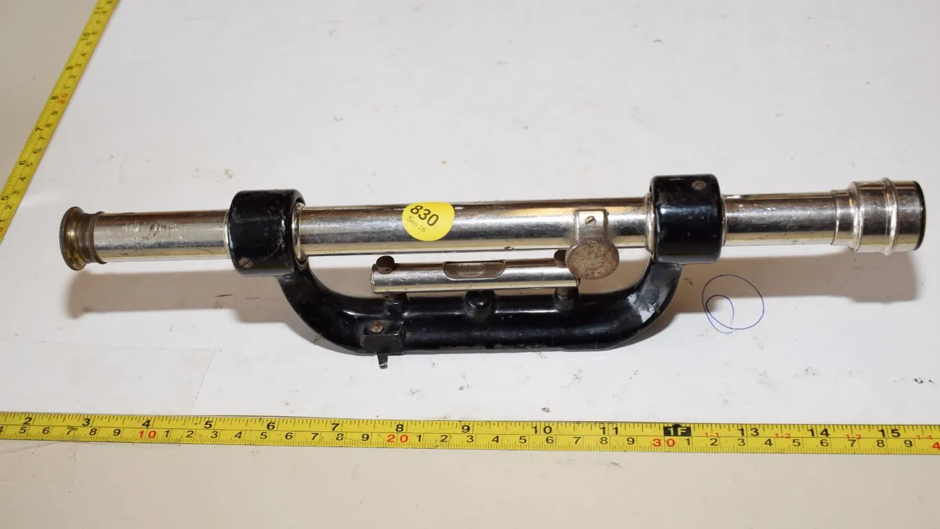 Vintage Cast Iron Sighting Telescope / Transit