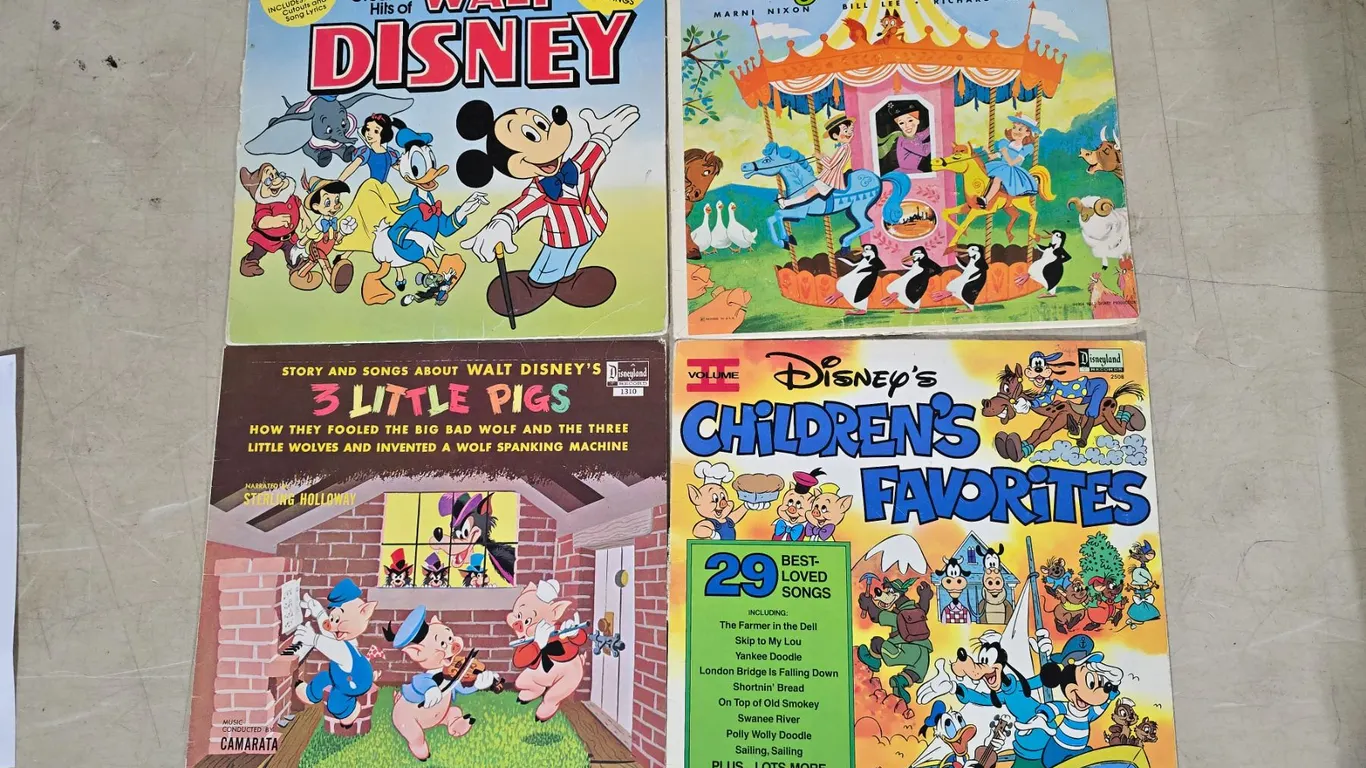 Rare - 4 - Children Disney LP's