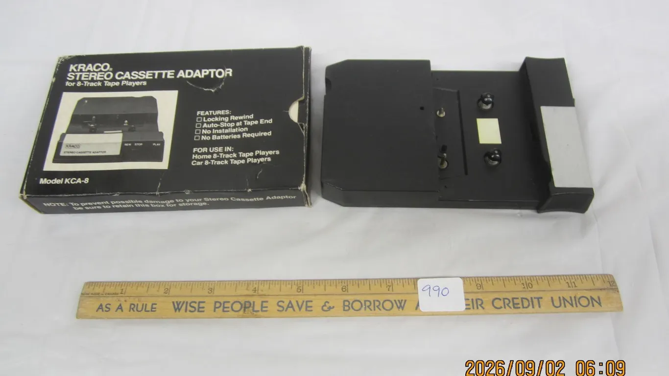 990. Kraco Stereo Cassette Adaptor for 8 Track Players
