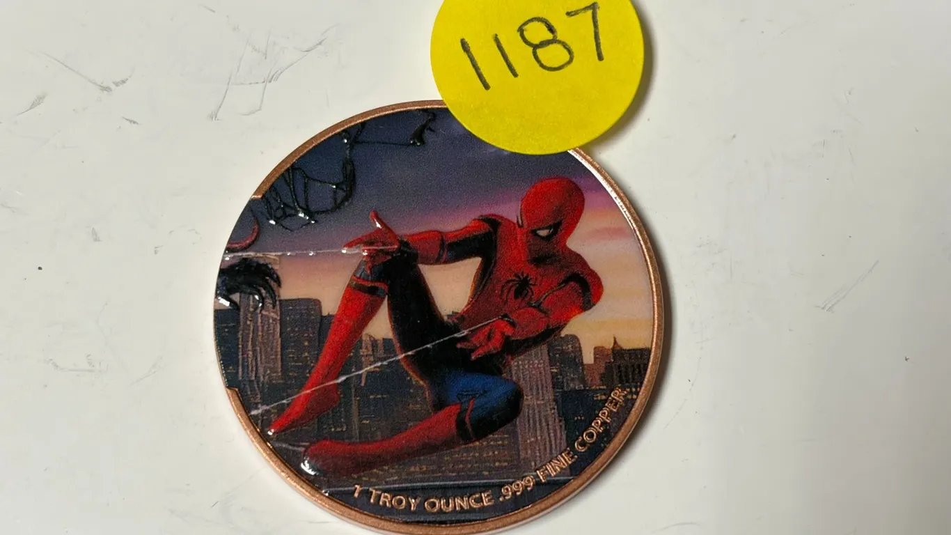 Spider Man and Venom - 1 Troy Ounce .999 Fine Copper.