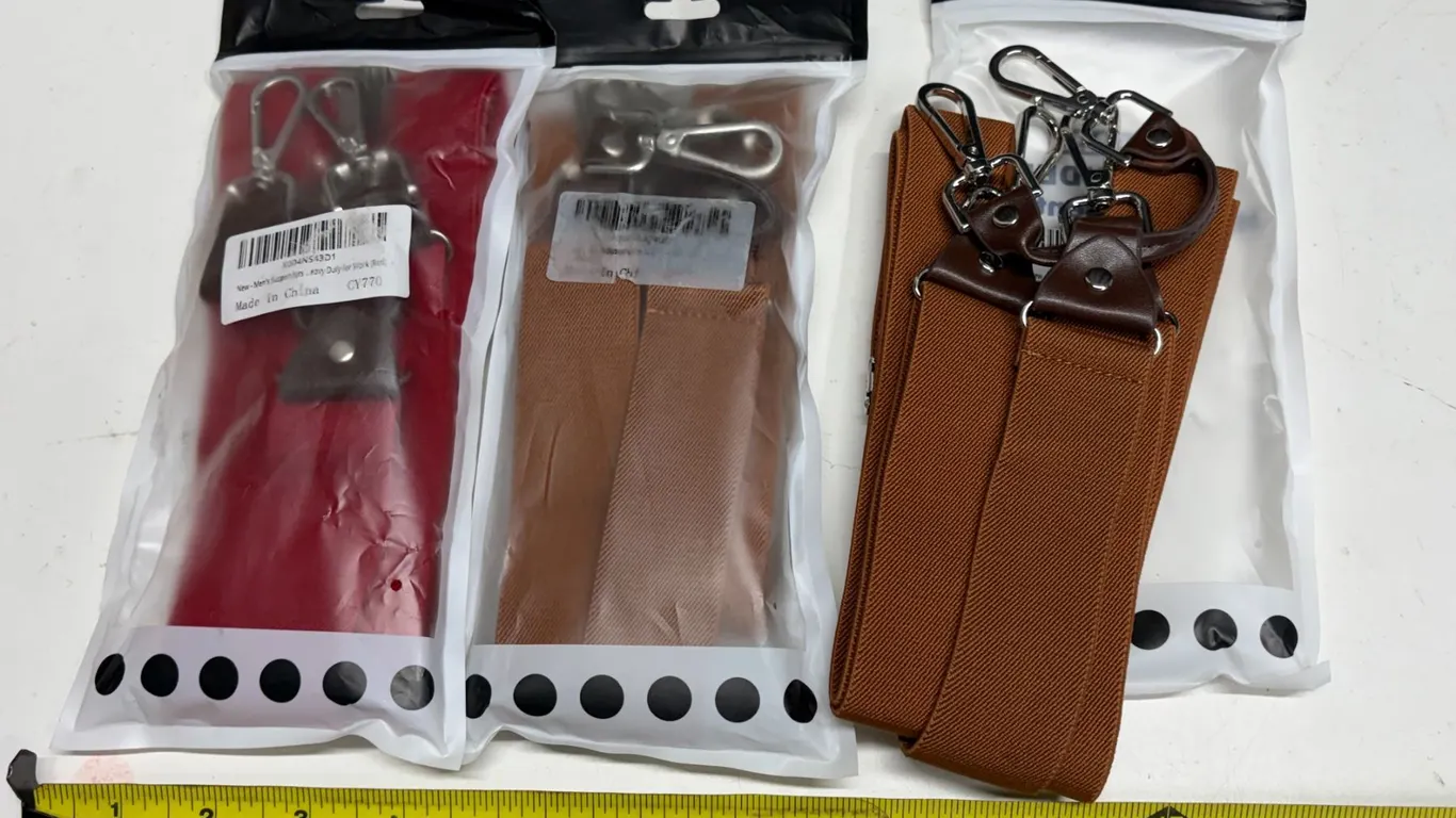 (3) Men's Suspenders. (New)