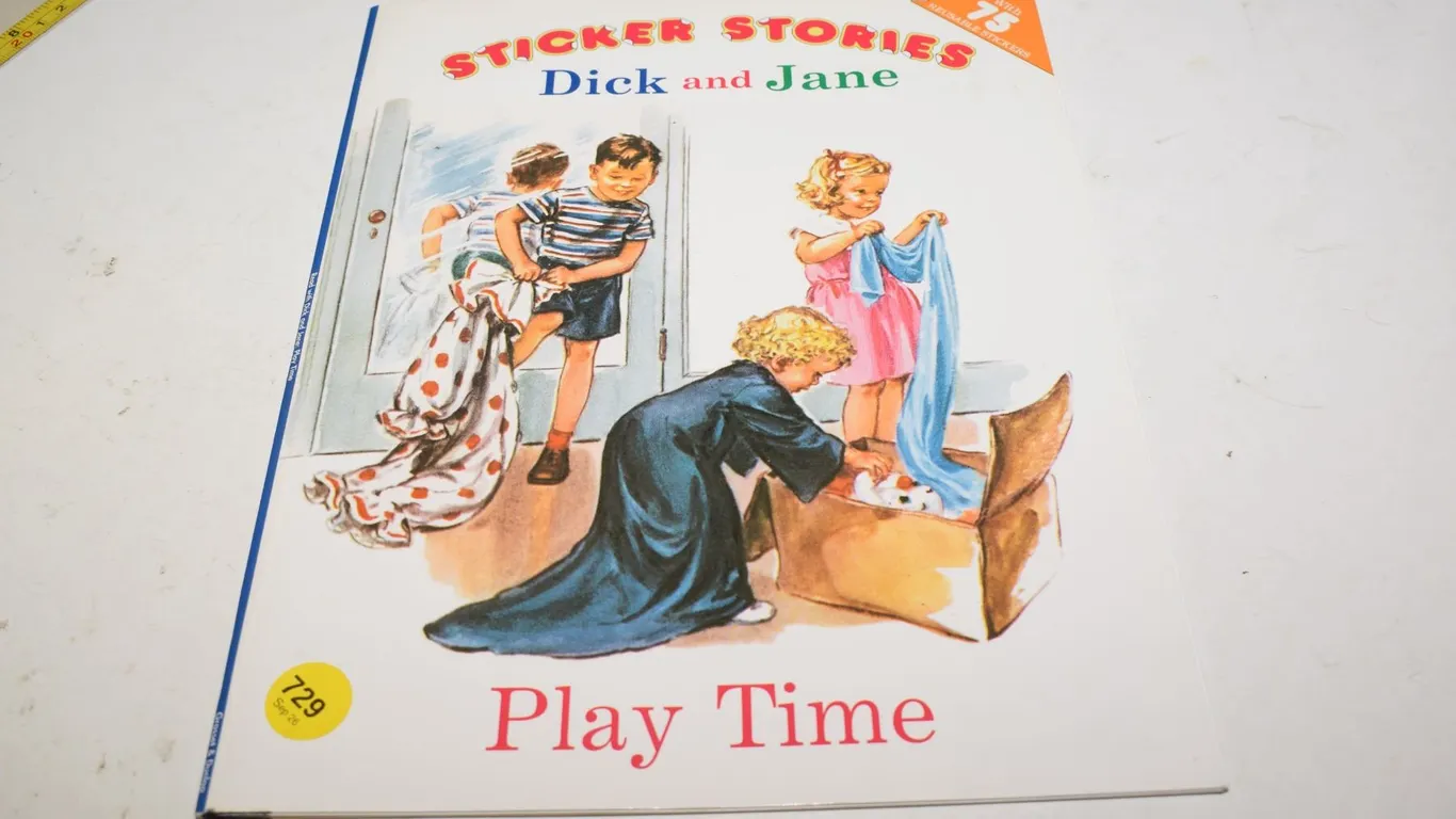 NOS Vintage Dick & Jane Sticker Booklet
