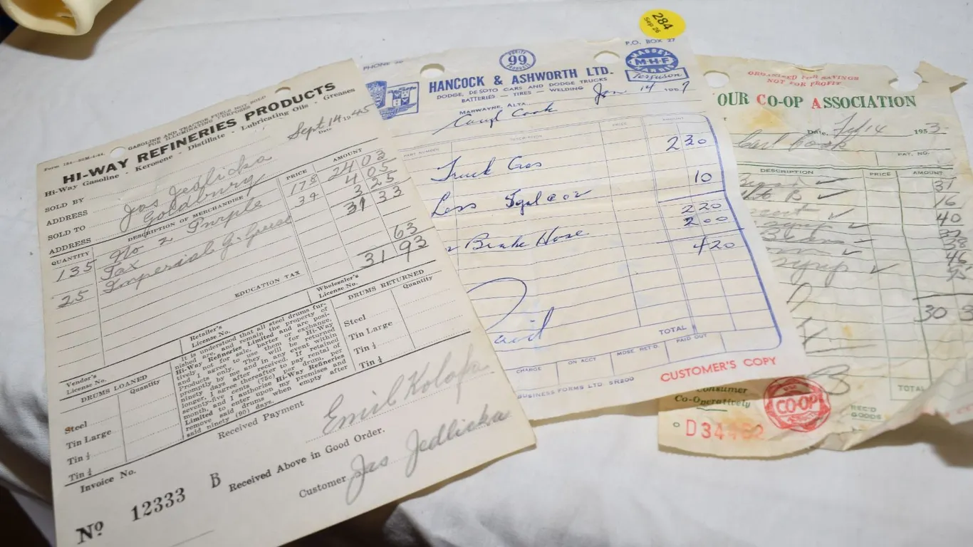 Vintage Gasoline Invoices