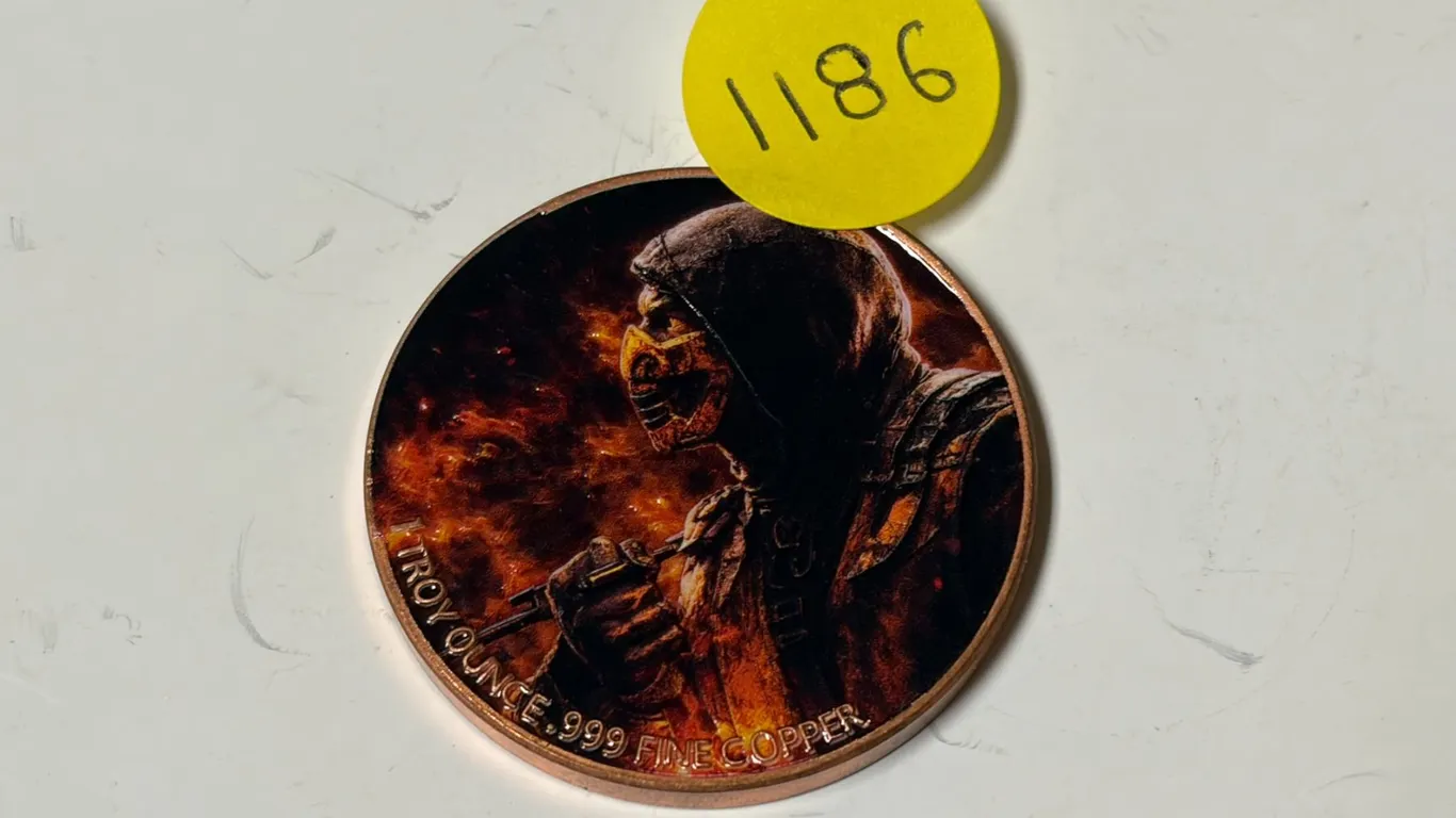 Mortal Kombat - 1 Troy Ounce .999 Fine Copper.