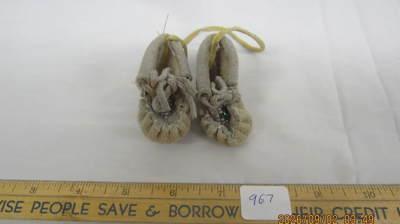 967. Native American Beaded Baby Moccasins