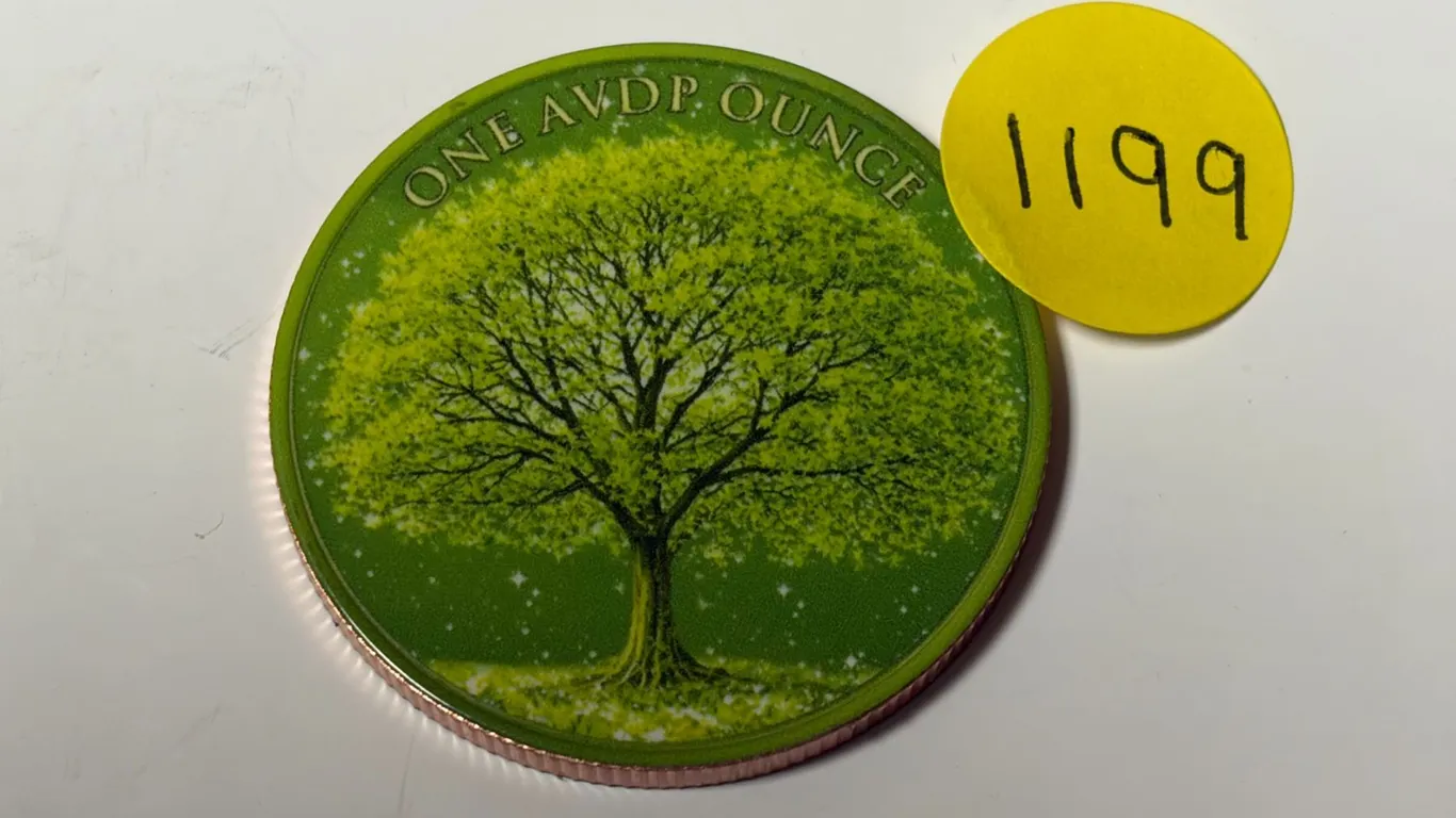 One AVDP Ounce Copper Coin.