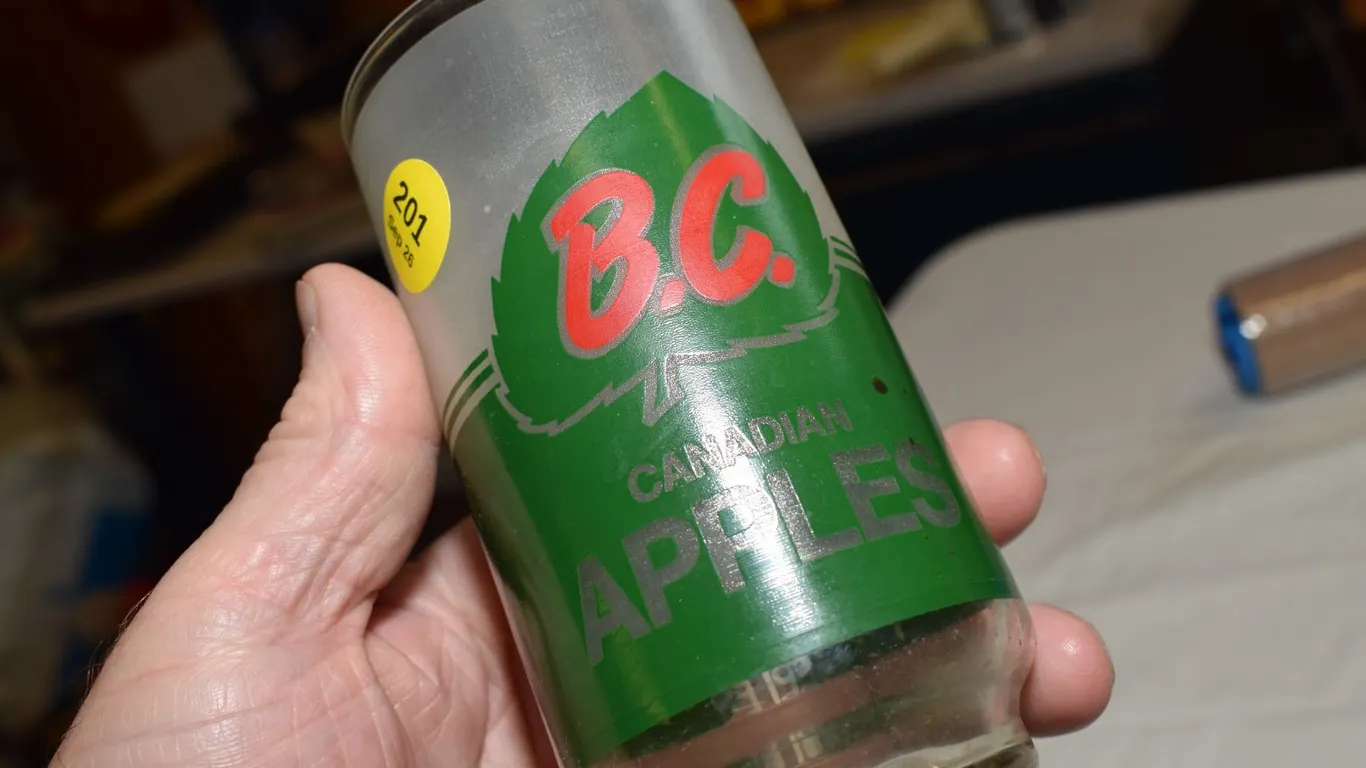 B.C. Apples Advertising Glass