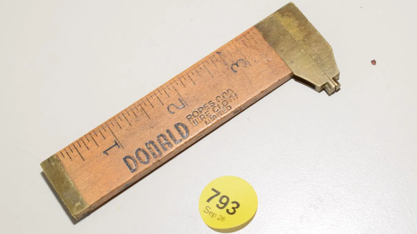 Old Donald Ropes Advertising Ruler Caliper