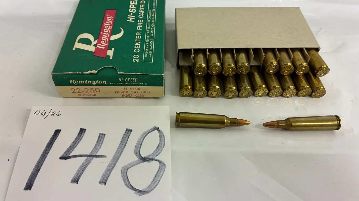 (12) .22-250 Remington Cartridges **PAL Required