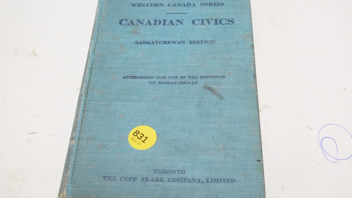 1926 Canadian Civics Saskatchewan Book