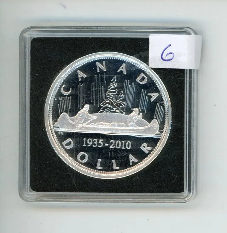 2010 Canada Voyageur 75th Anniversary Limited Edition Proof Silver Dollar
