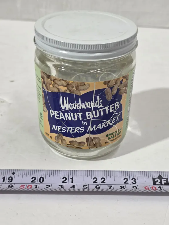 Vintage Glass Woodwards Peanut Butter Jar