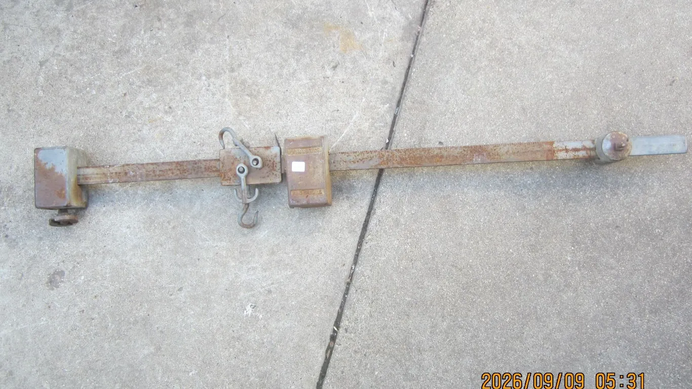 1060. Large Cast Iron Hanging Pig Scale Made by Fairbanks