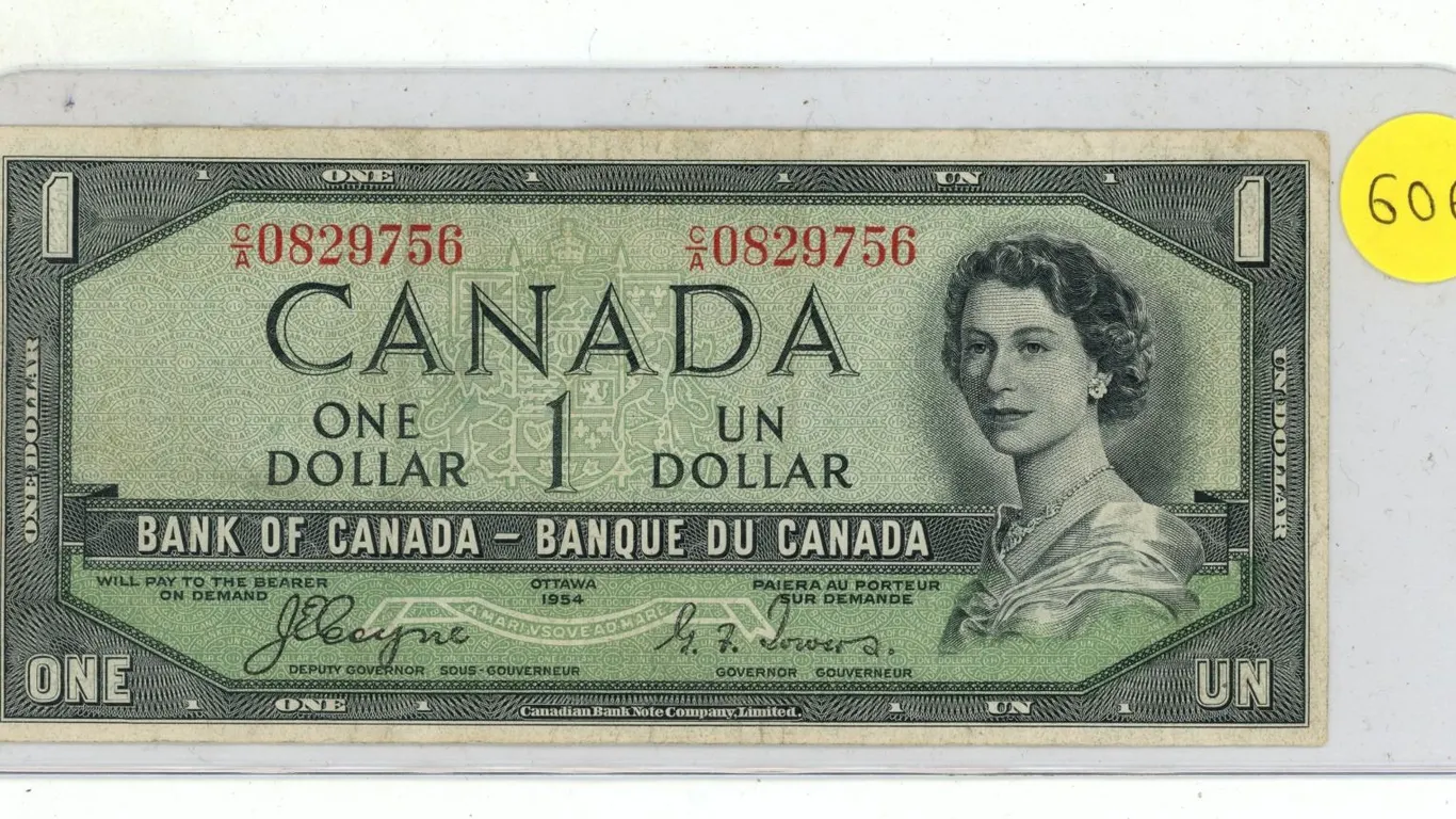 1954 Bank of Canada One Dollar (Devil's Face)