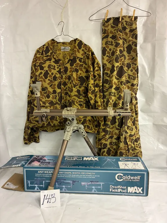 Camo Shirt & Pants (40 Large), Caldwell Deadshot Field Pod (48”h)