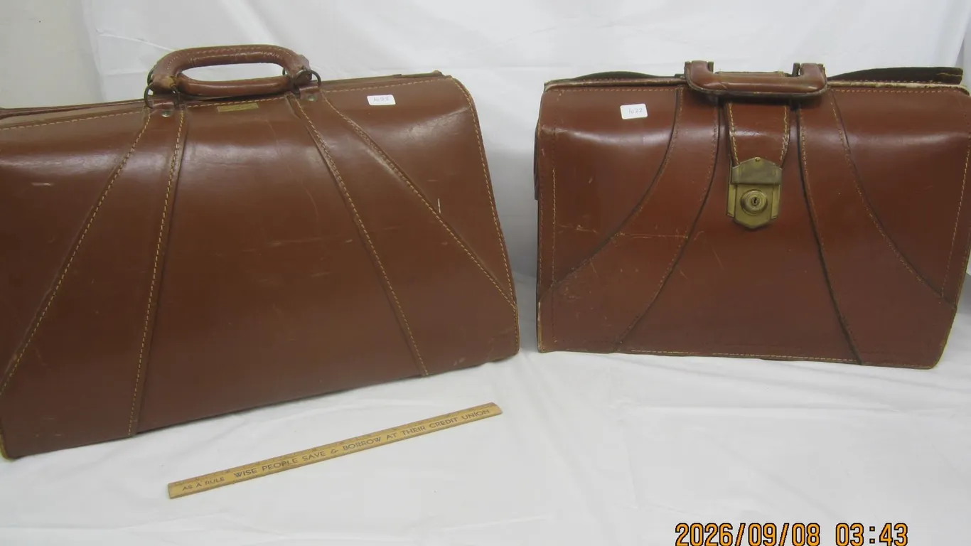 1022. 2 Antique Suitcases