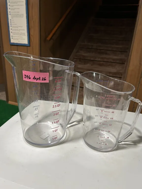 2 litre and 4 litre plastic pitchers