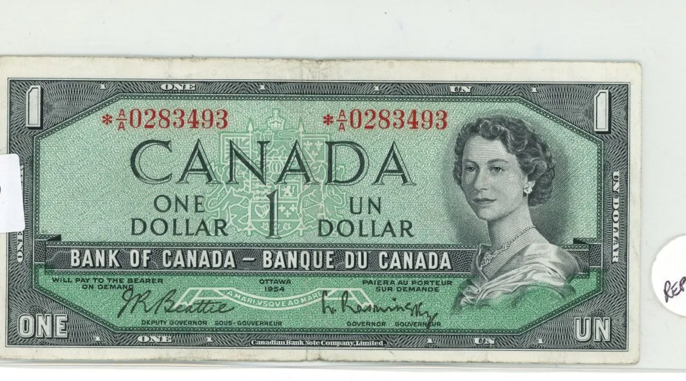 1954 - $1.00 REPLACEMENT Note - Good condition