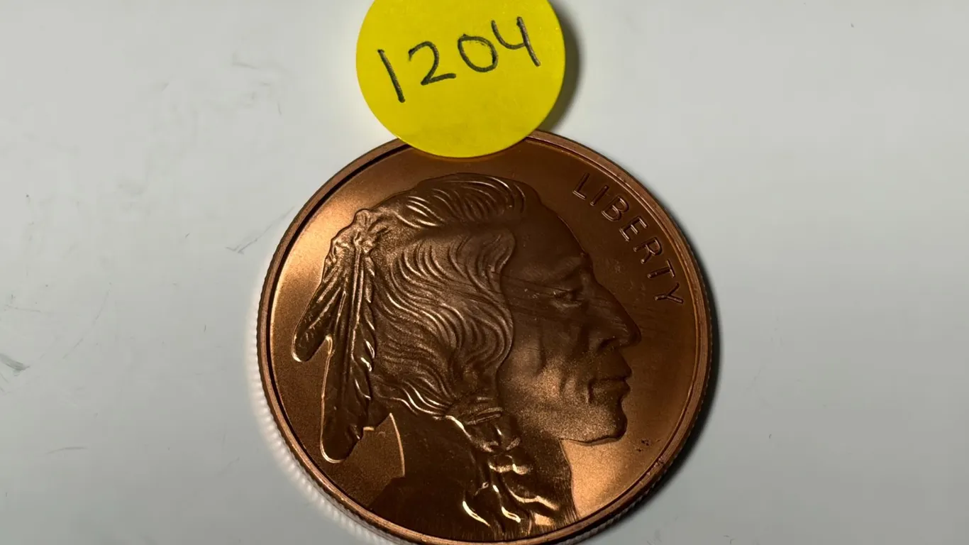 Liberty One AVDP Ounce Copper Coin - .999 Fine Copper.